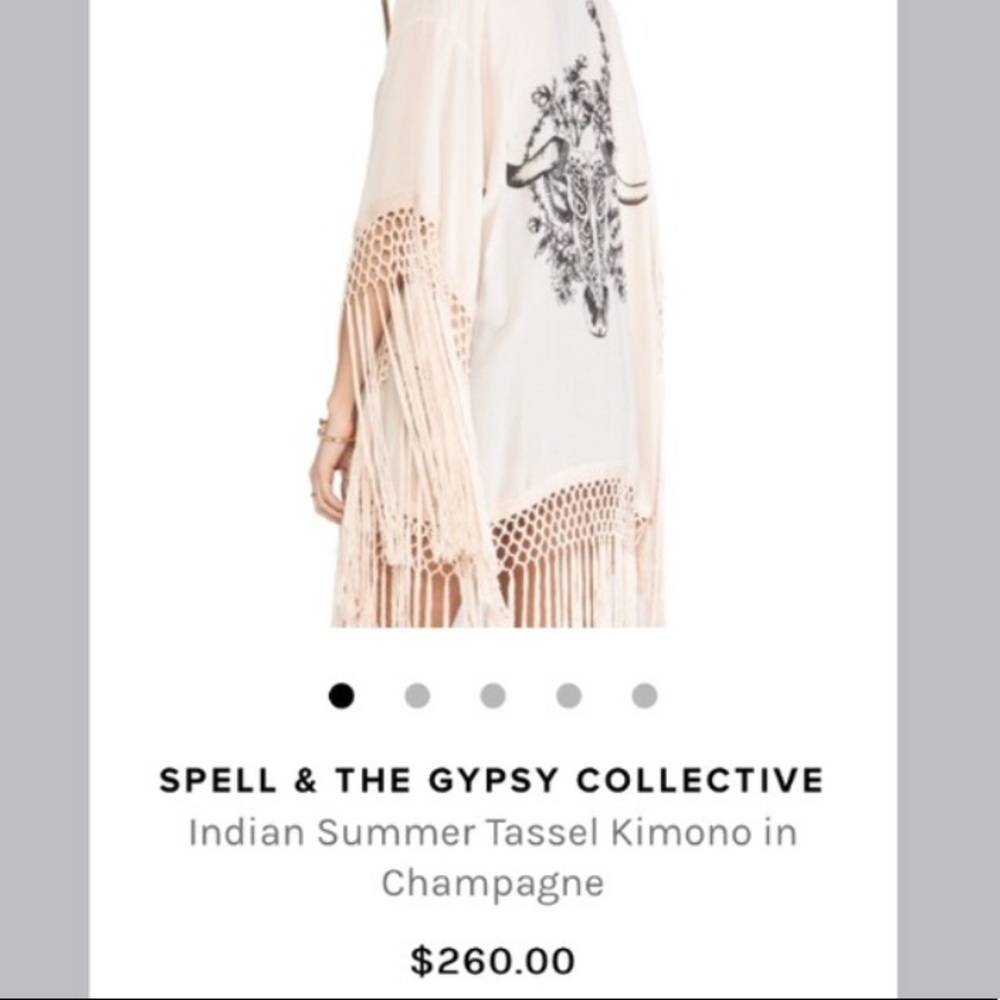 ๐ธ๐ต๐ผDesert Darling Boho Bull Skull Fringe Kimono - Picture 7 of 8